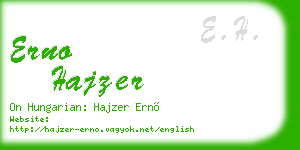 erno hajzer business card