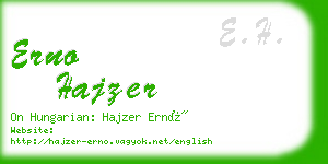 erno hajzer business card